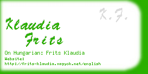 klaudia frits business card